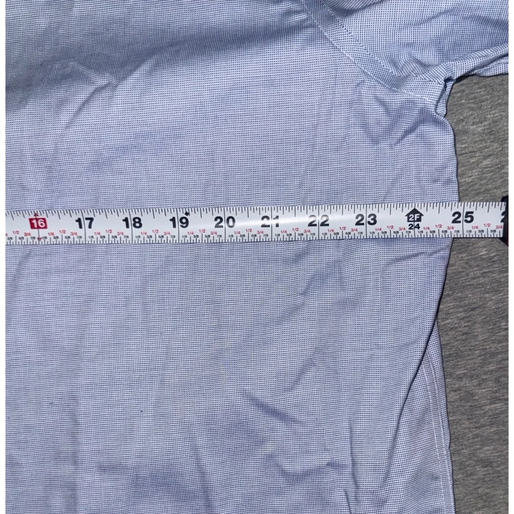 Banana Republic Button Down Mens XL Blue Wrinkle Resistant Slim Fit Long Sleeve